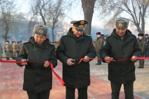 Открытие спортивного комплекса в Военном институте Вооруженных Сил Кыргызской Республики Открытие спортивного комплекса в Военном институте Вооруженных Сил Кыргызской Республики